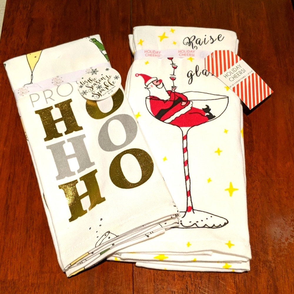 Holiday "Cheers" Towels